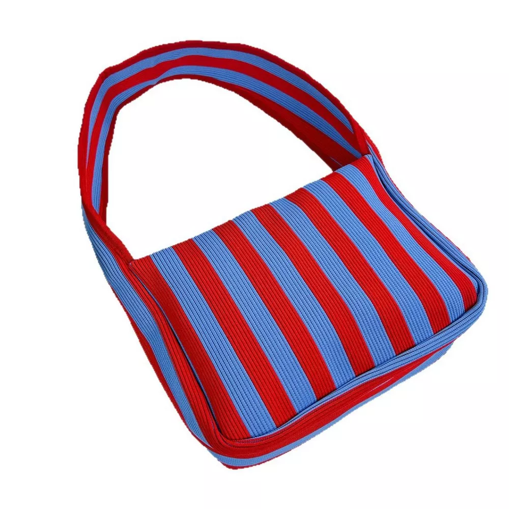 Striped Knit Shoulder Bag, image 6