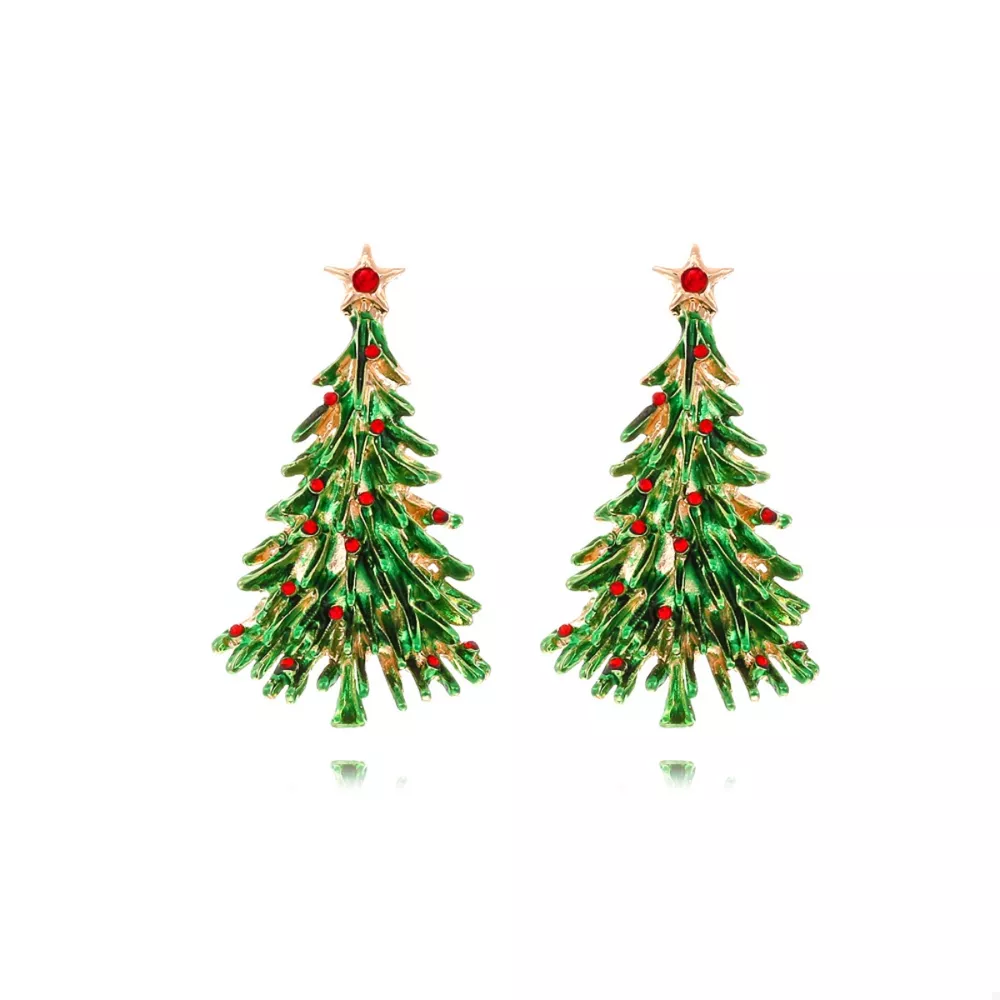 Christmas Tree Drop Earrings, image 4
