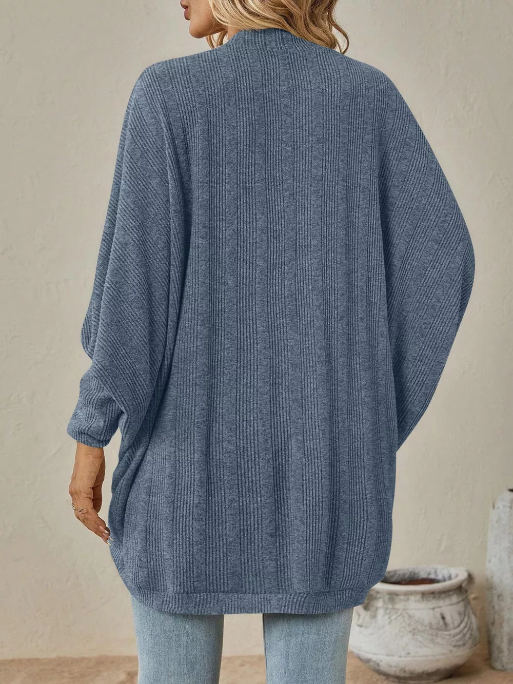 Open Front Batwing Sleeve Cardigan, image 5