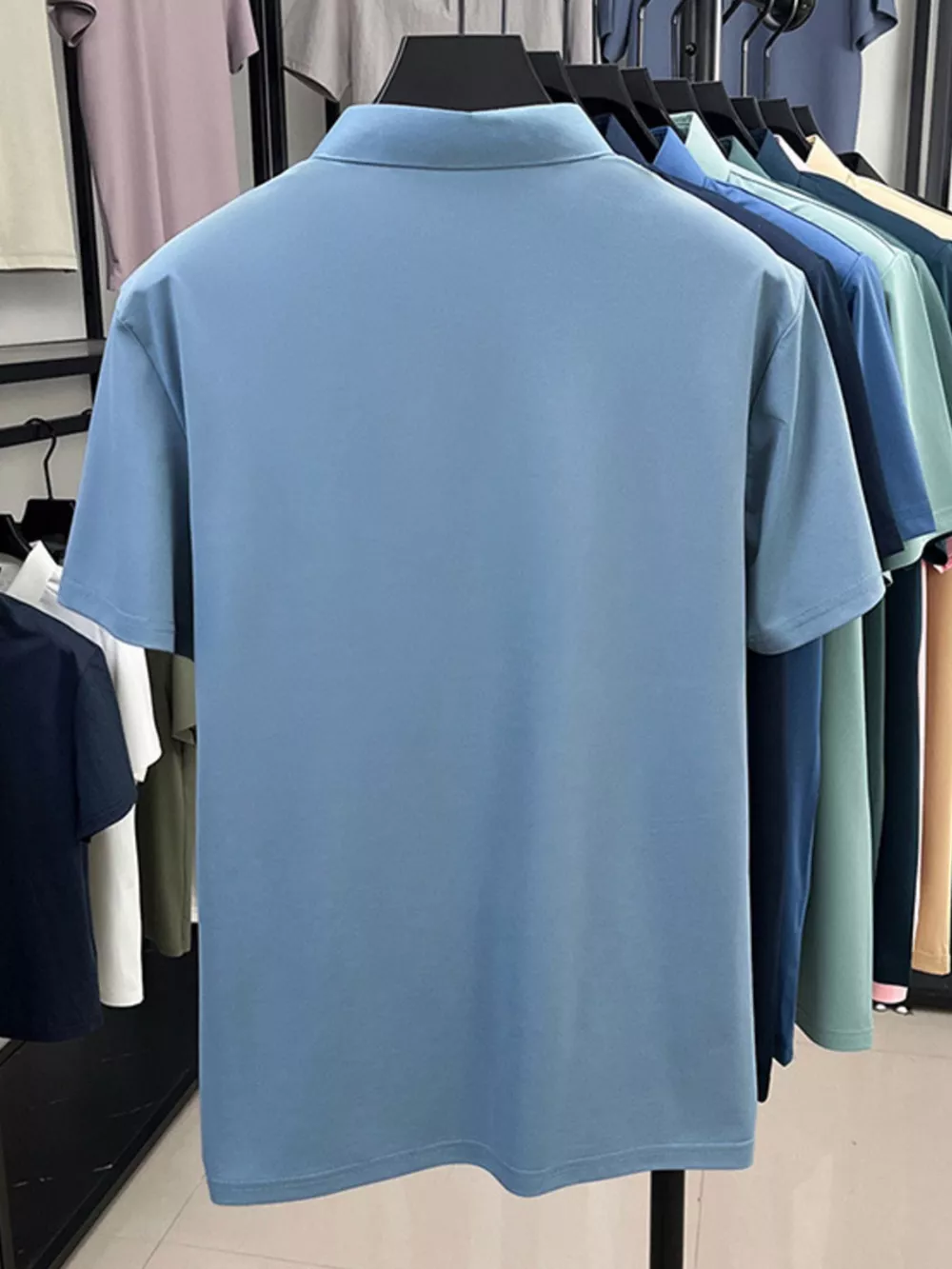 Men's Plus Size Button Detail Short Sleeve Polo, image 3