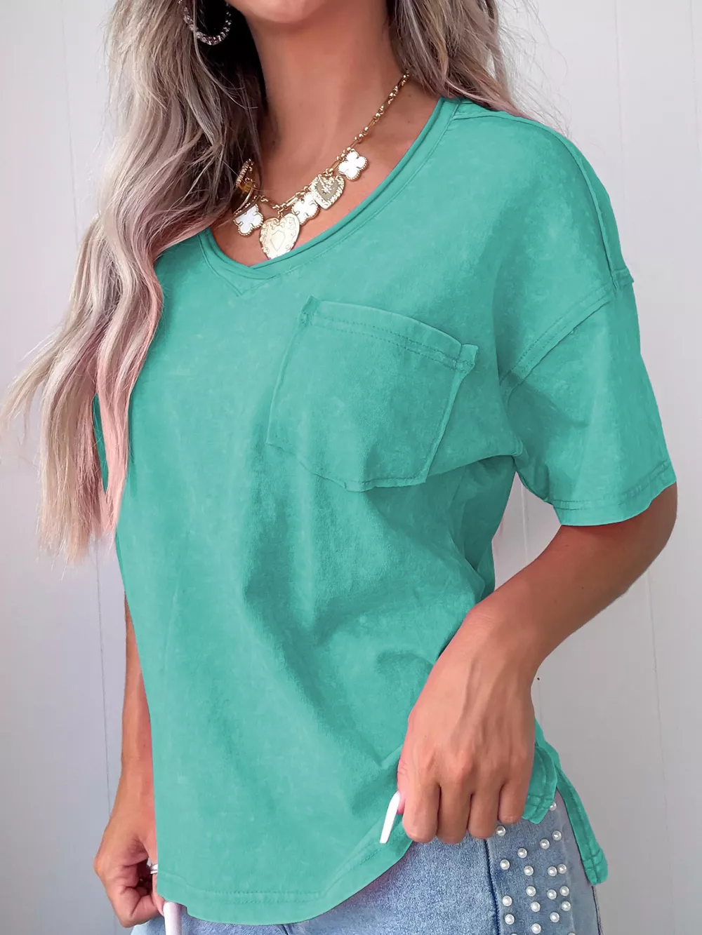Cotton Mineral Wash T Shirt, image 3