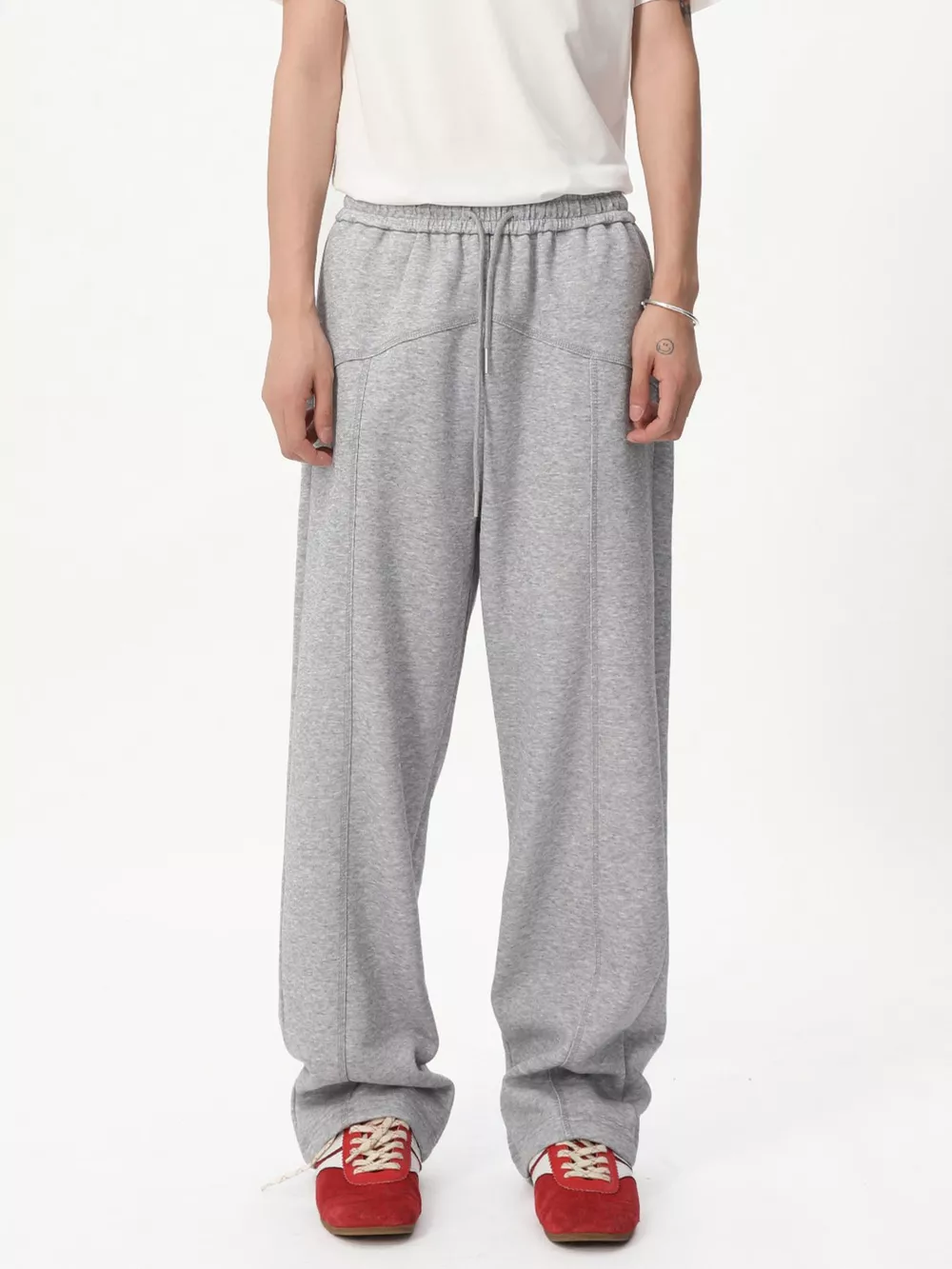 Men's Wide Leg Drawstring Pants, image 11