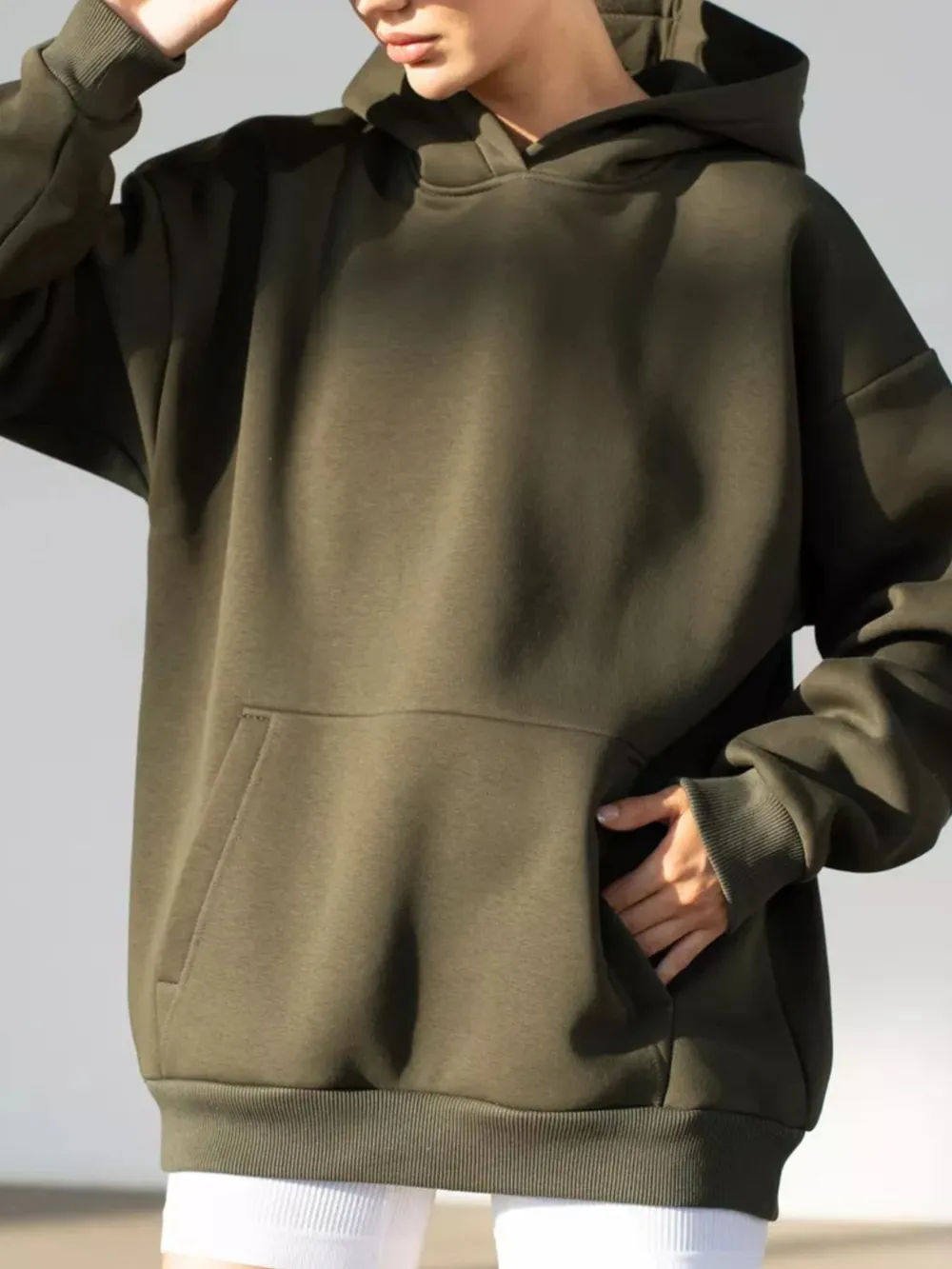 Kangaroo Pocket Long Sleeve Hoodie, image 7