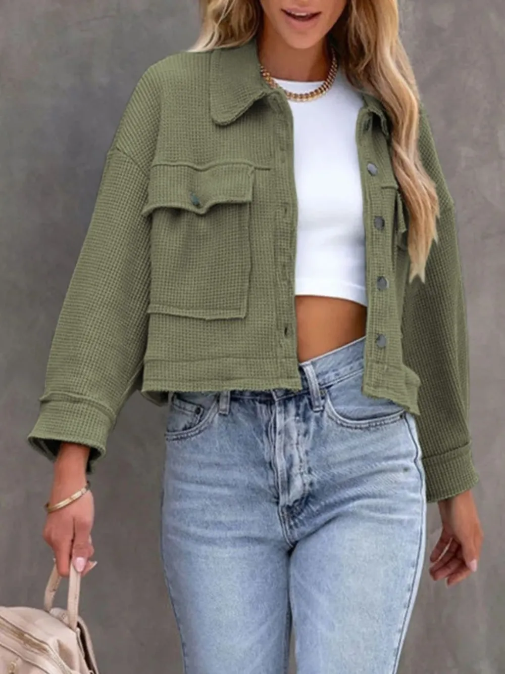 Button Up Long Sleeve Jacket, image 14