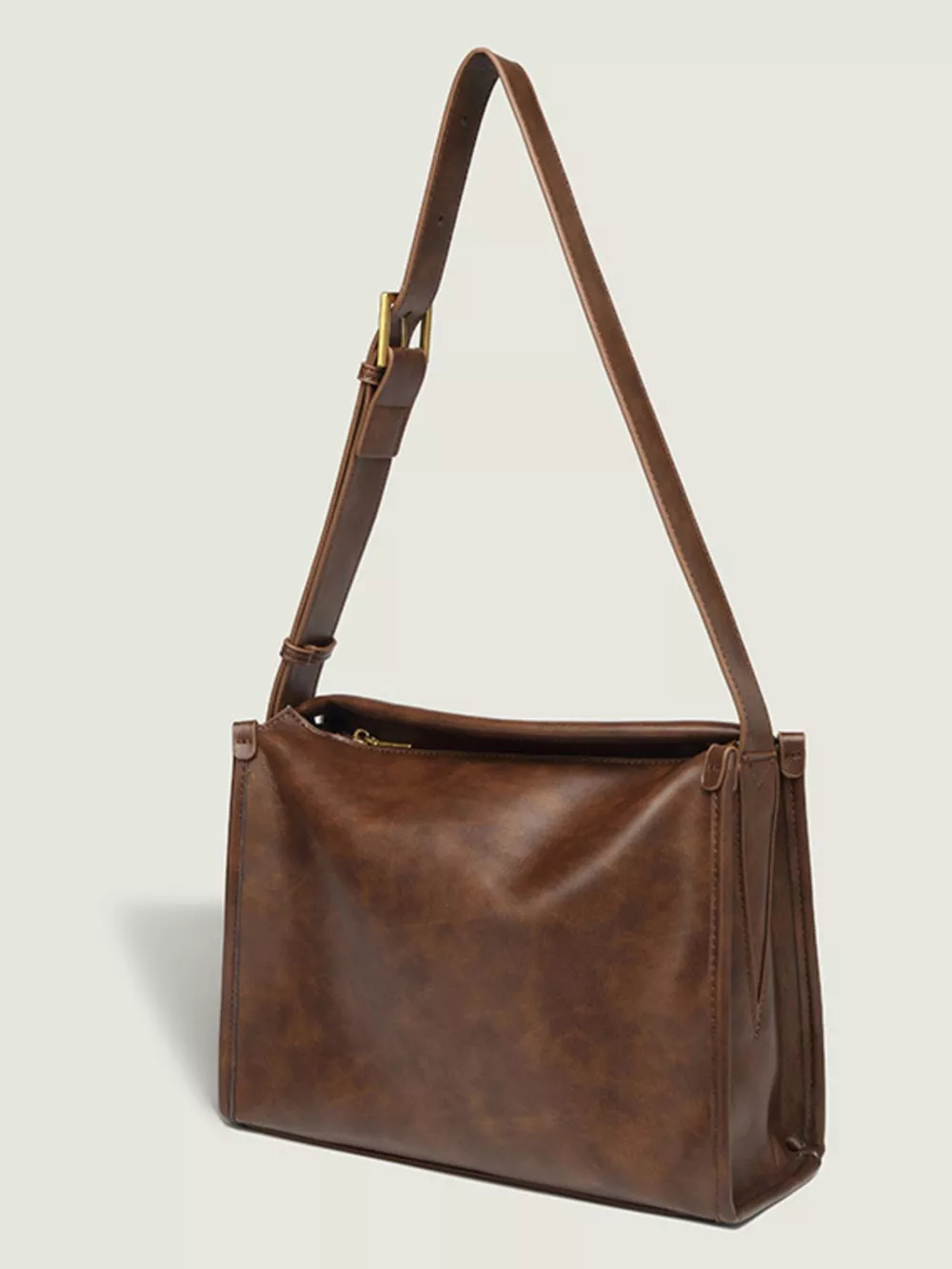 Vintage Style Leather Shoulder Bag, image 5
