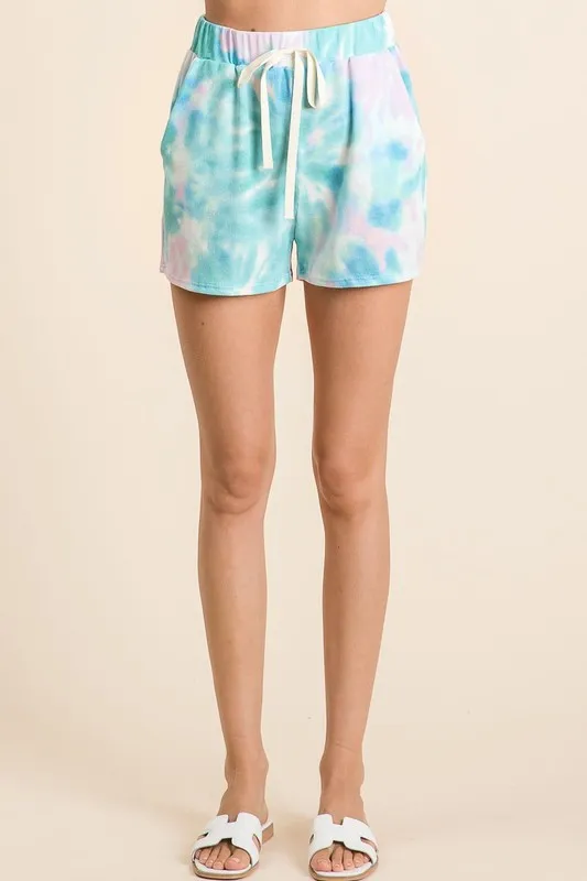 Tie Dye Print Casual Shorts with Twill, image 9
