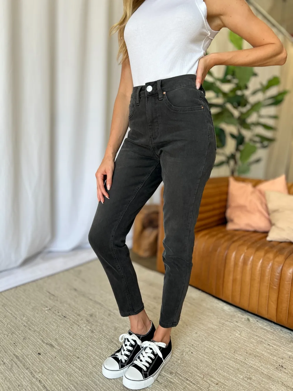 Full Size High Rise Tummy Control Skinny Jeans, image 13