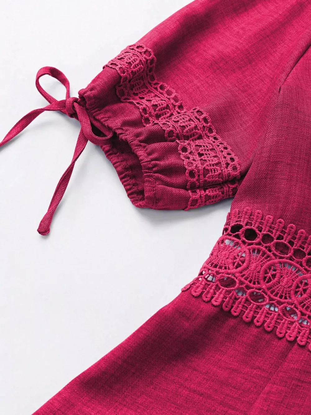 Lace Detail V-Neck Mini Dress, image 23