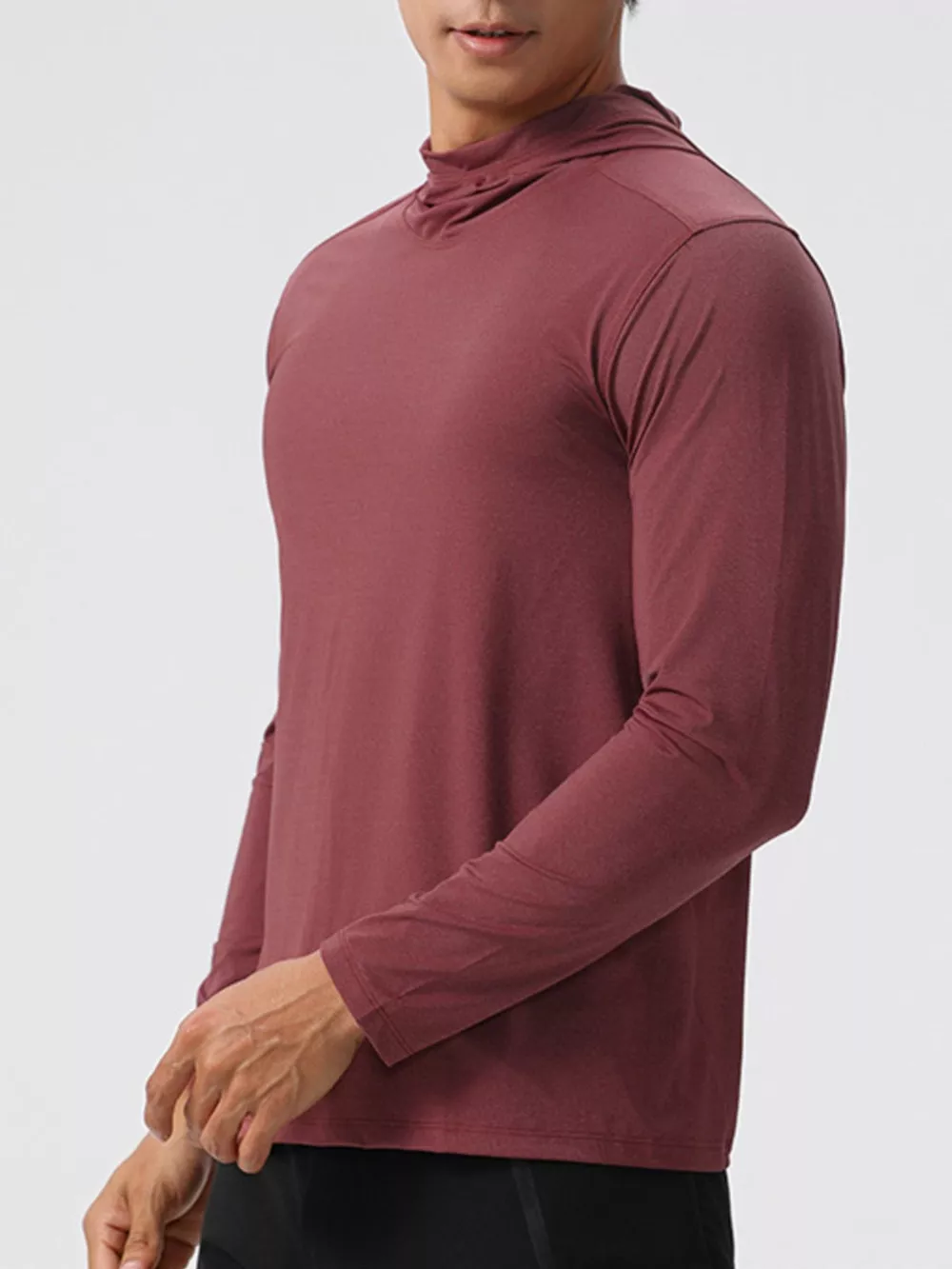 Men's Solid Color Long Sleeve Hoodie, image 6