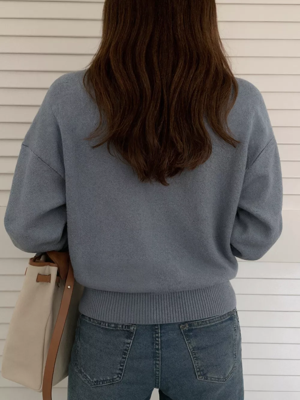 Polo Collar Dropped Shoulder Sweater, image 3