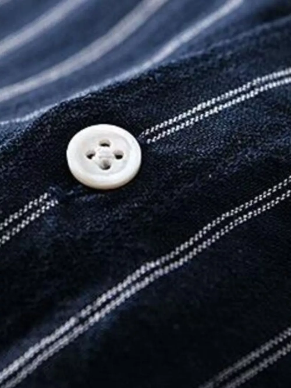 Men's Plus Size Striped Long Sleeve Casual Shirt, image 2