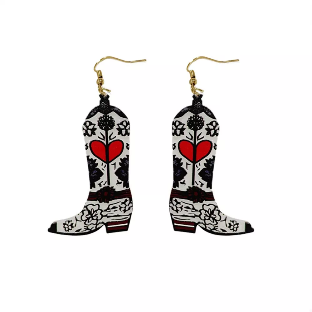 Cowboy Boot Dangle Earrings, image 4