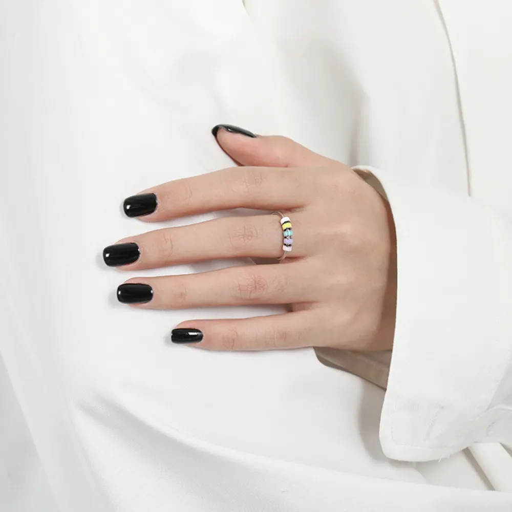 925 Sterling Silver Oil Drip Ring, image 5