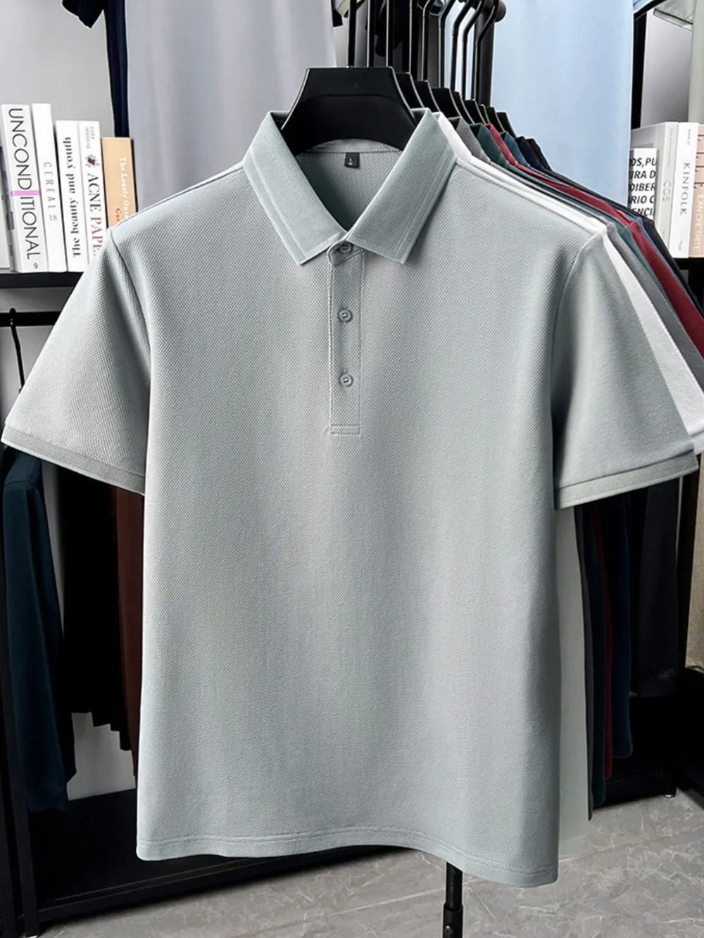 Men's Plus Size Button Detail Short Sleeve Polo, image 10