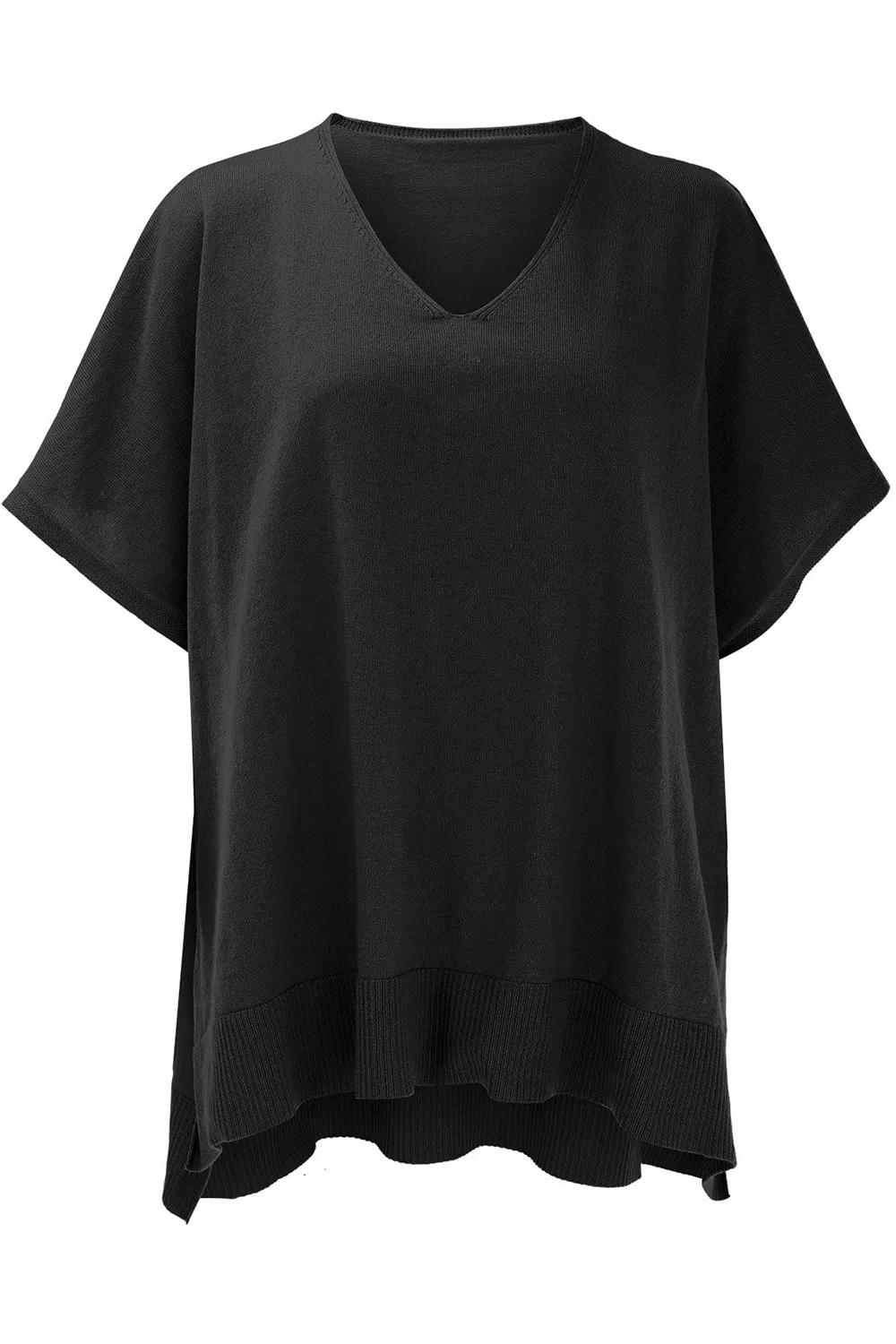Slit V-Neck Half Sleeve Knit Top, image 26