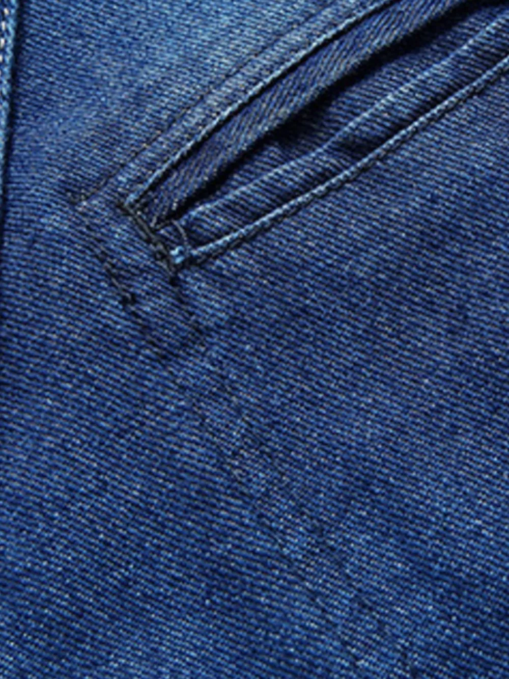 Men's Plus Size Button Up Long Sleeve Denim Blazer, image 6
