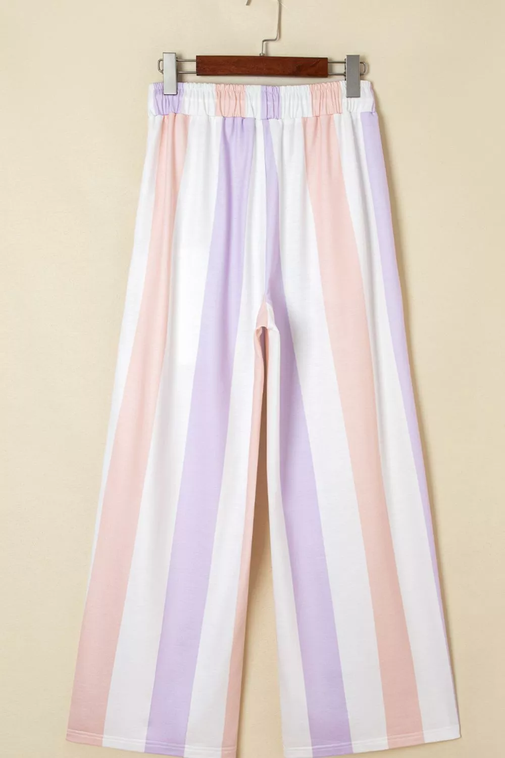 Stripe Multicolored Print Drawstring Loose Pants with Side Pockets, image 5