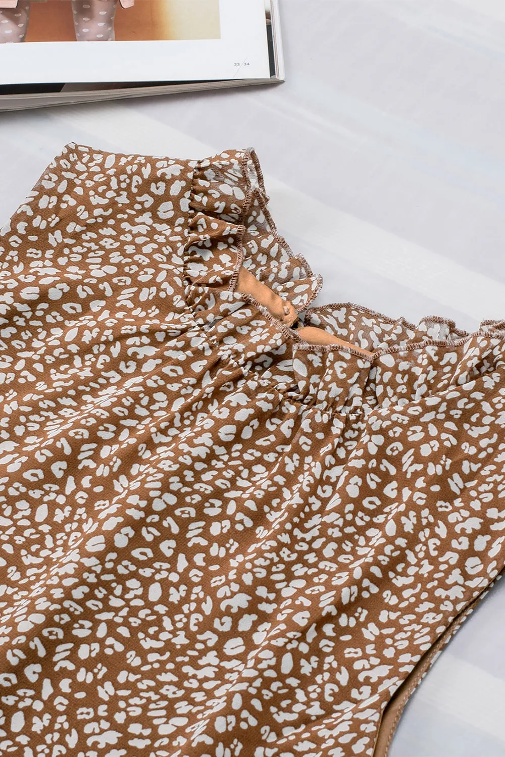 Frill Printed Round Neck Tank, image 9