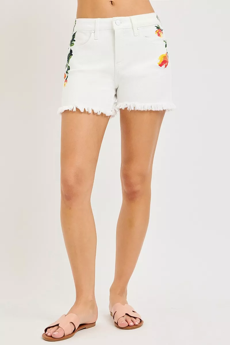 Tummy Control High Rise Flower Printed Shorts, image 5