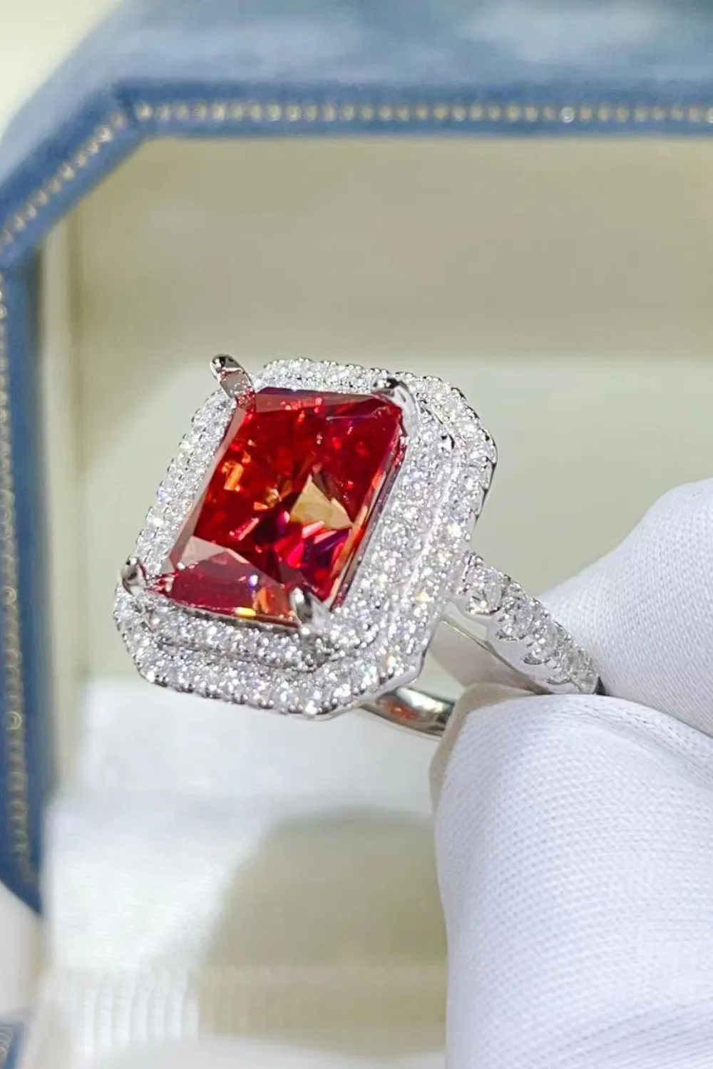 2 Carat Moissanite 925 Sterling Silver Ring, image 3
