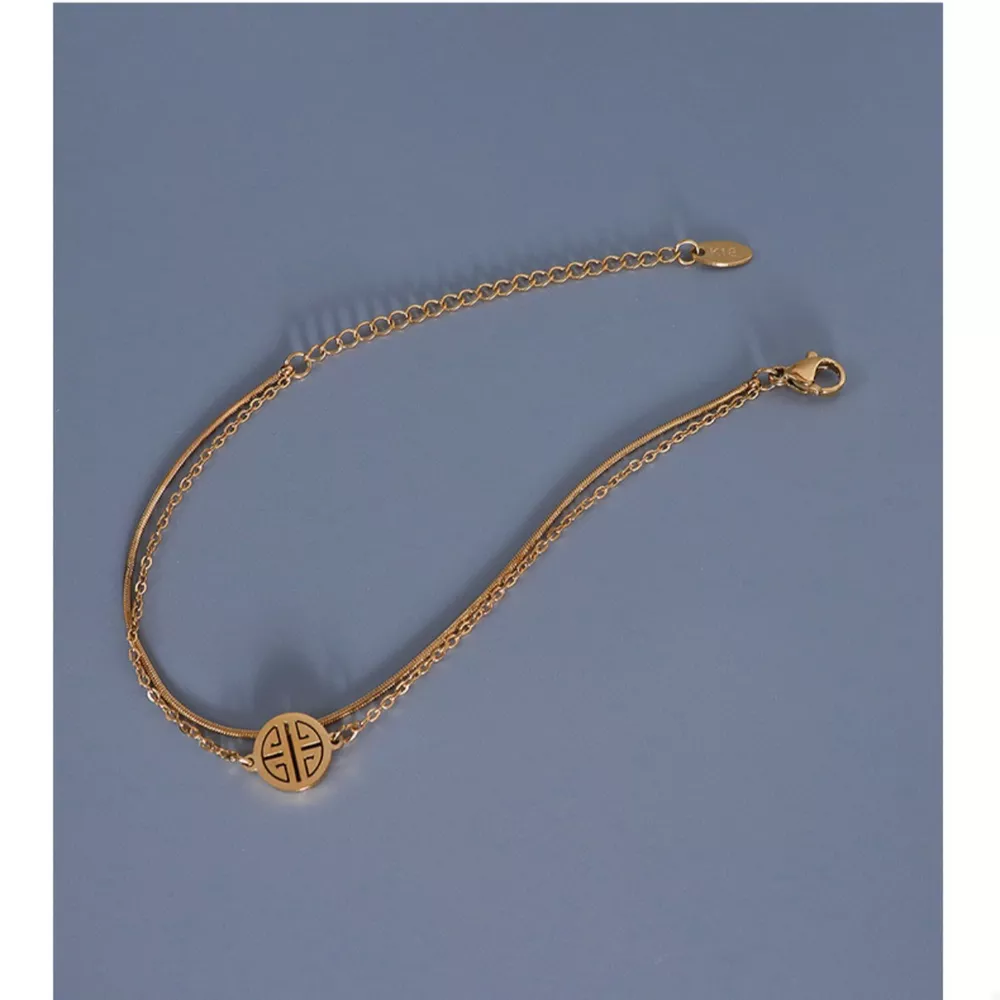 18K Gold-Plated Double Layered Bracelet, image 6