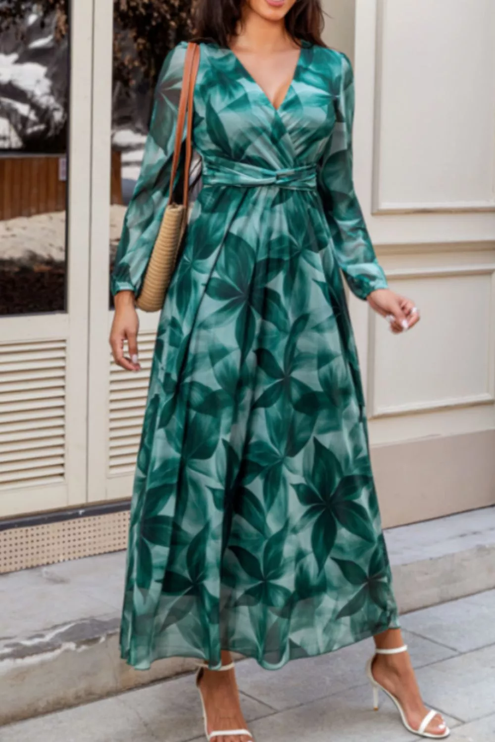 Surplice Long Sleeve Dress, image 2