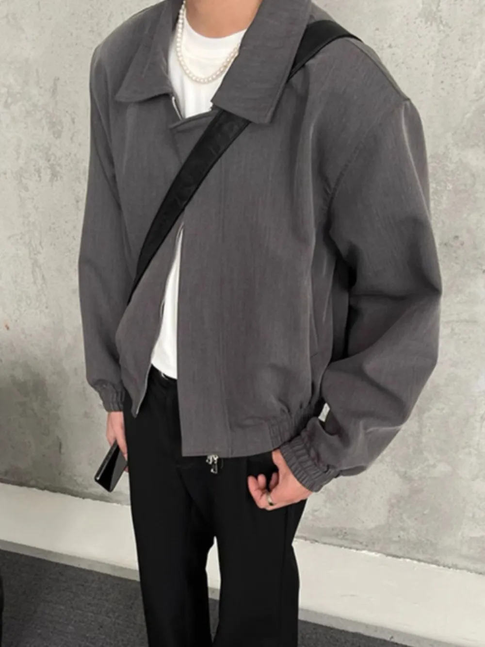 Men's Plus Size Zip Up Long Sleeve Jacket, image 5
