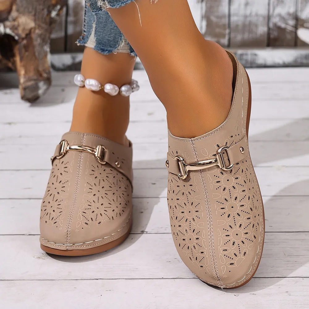 Round Toe Wedge Sandals, image 6