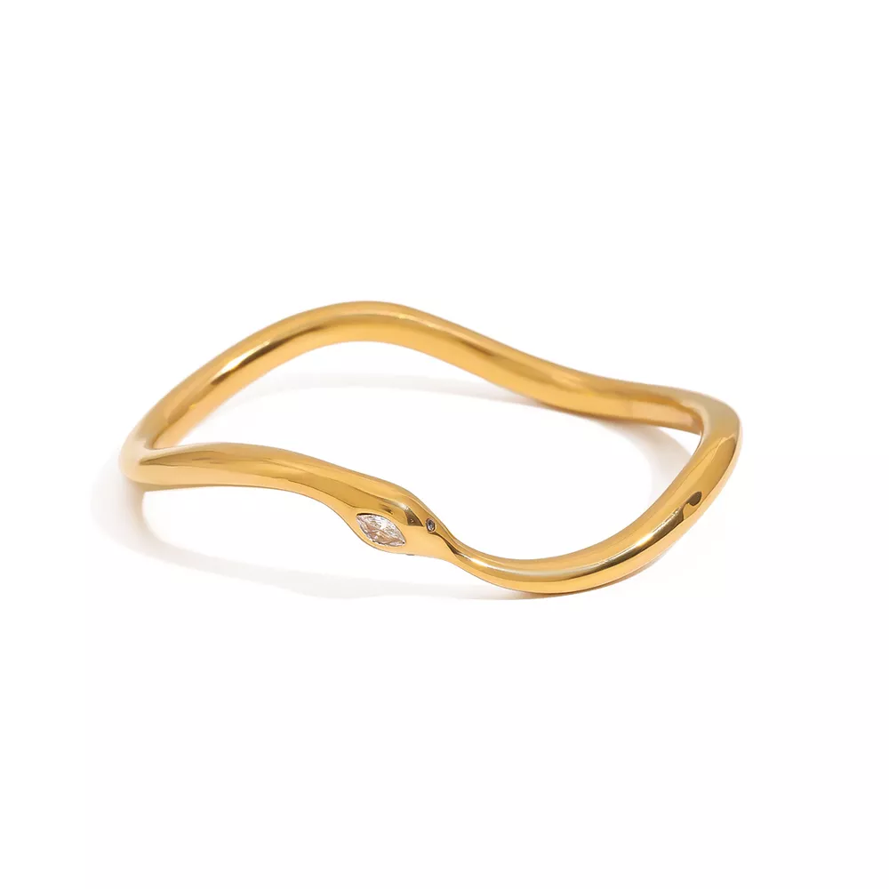 18K Gold-Plated Wave Bracelet, image 3