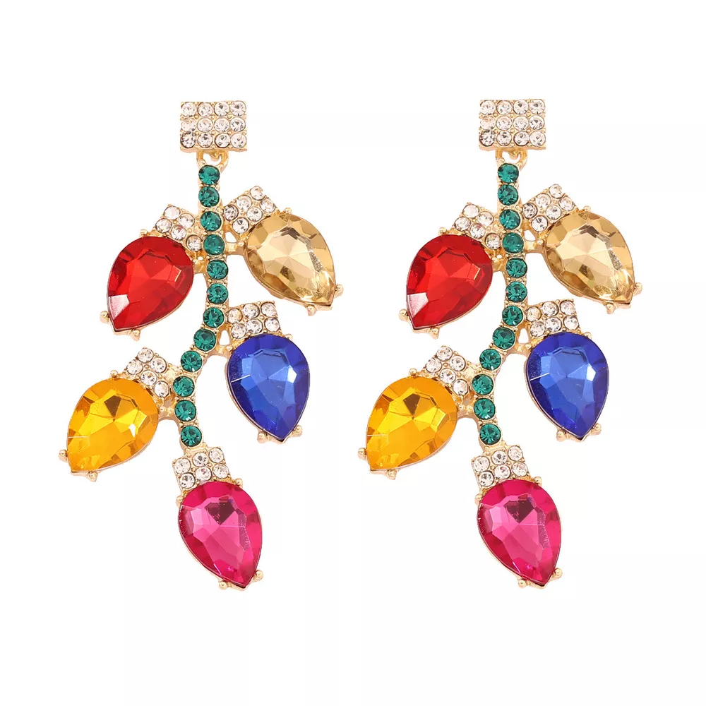 Christmas Rhinestone Drop Earrings, image 5