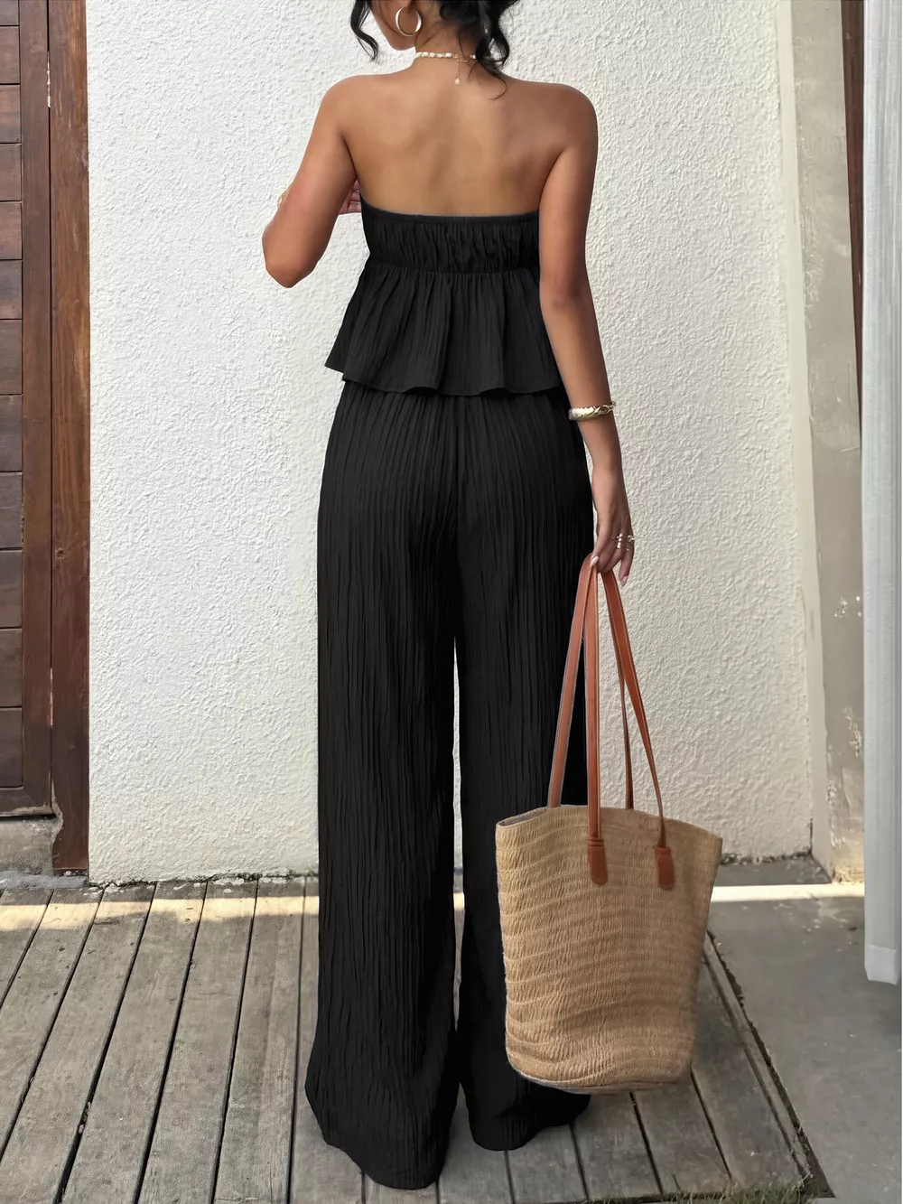 Tube Top and Wide-Leg Pants Set, image 14