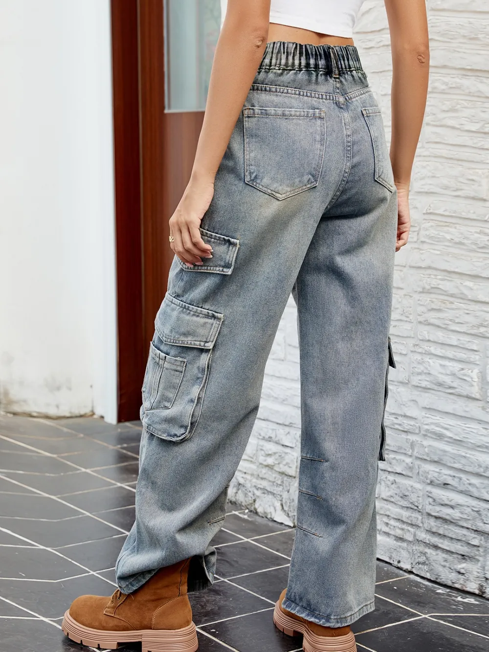 Washed Jeans with Pockets, image 4