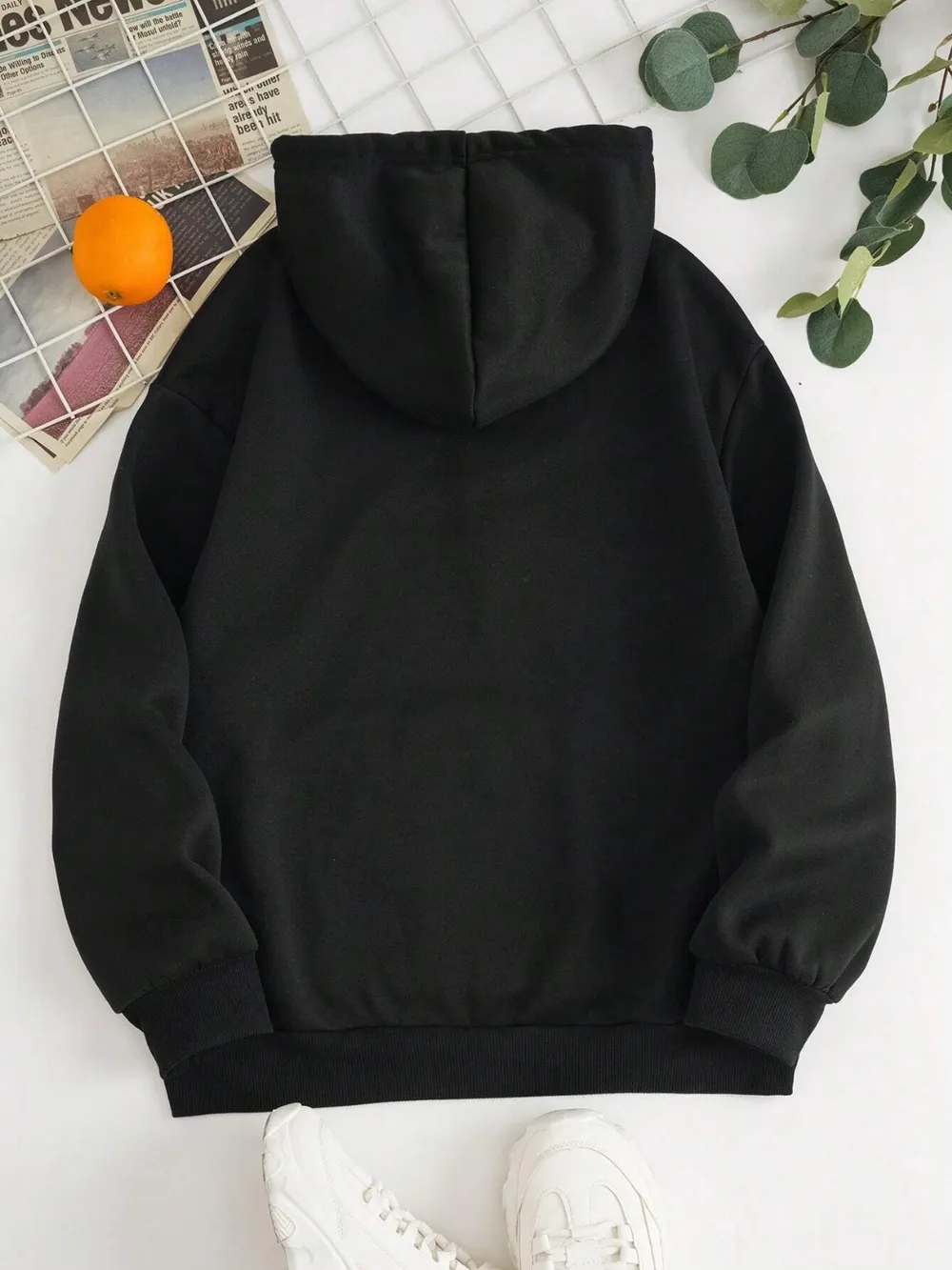 Drawstring Dropped Shoulder Hoodie, image 20