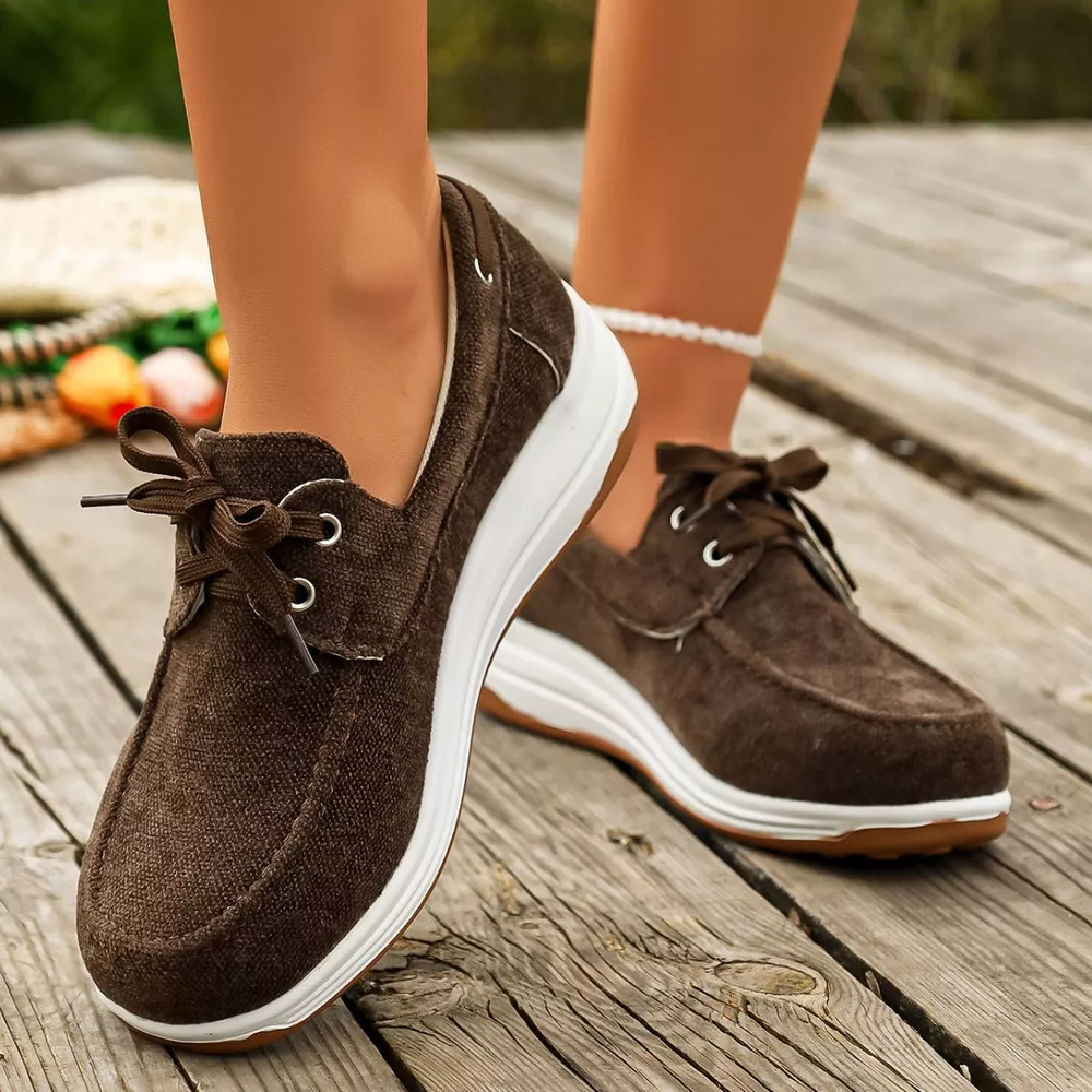 Lace Up Round Toe Sneakers, image 5