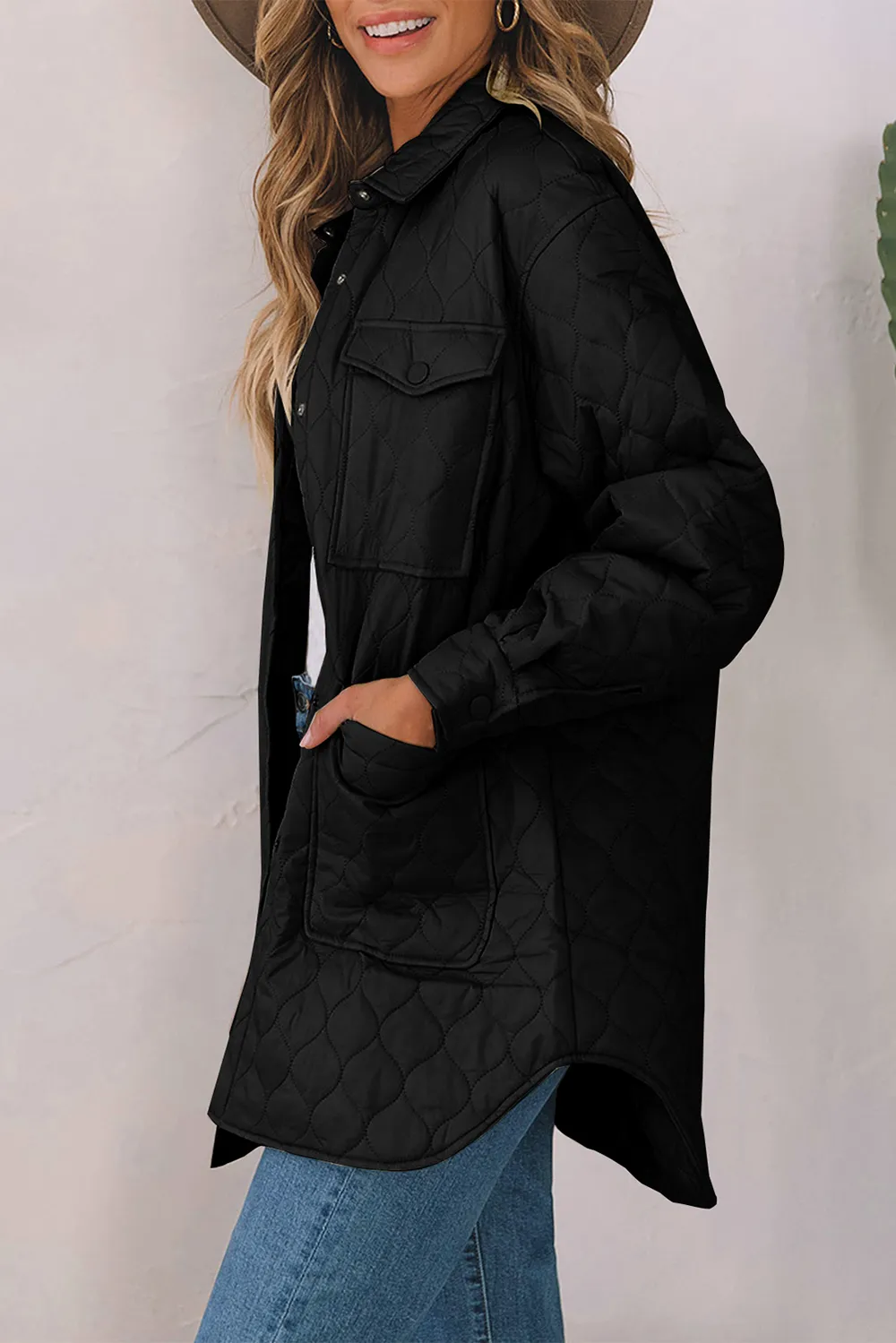 Snap Down Collared Winter Coat, image 18