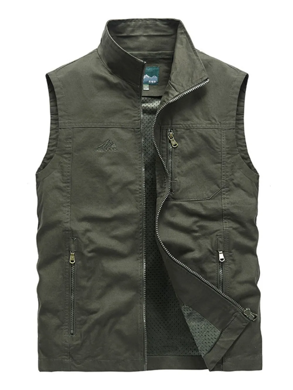 Men's Plus Size Zip Up Vest
