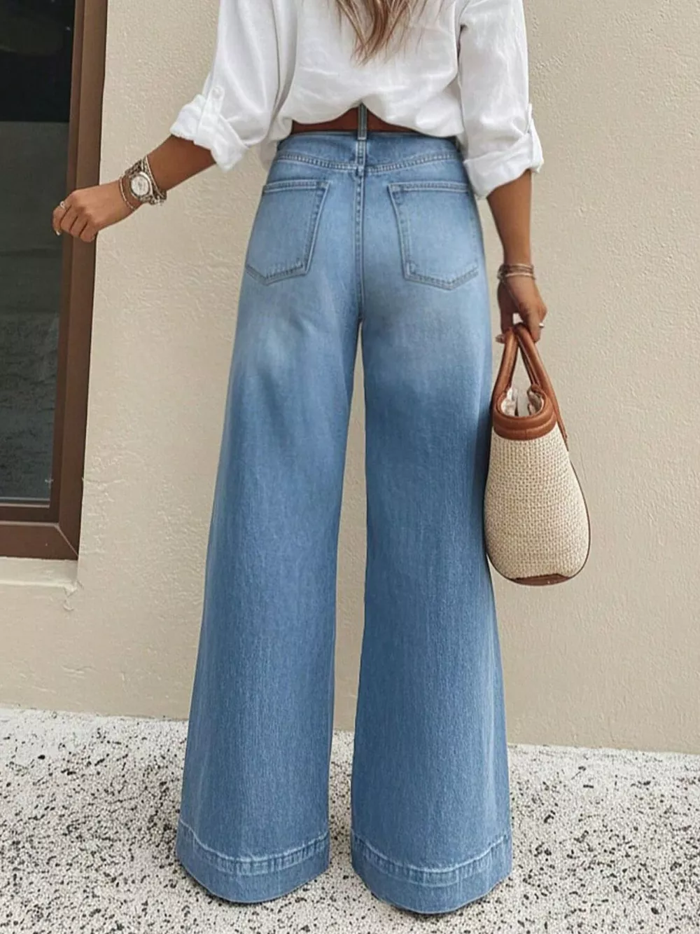 High-Waisted Wide Leg Jeans, image 5