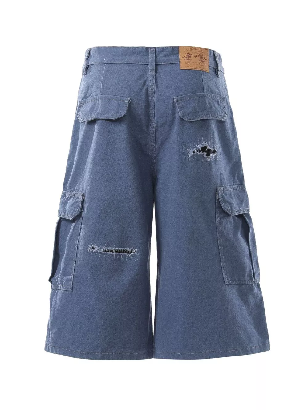 Men's Distressed Cargo Capris, image 3