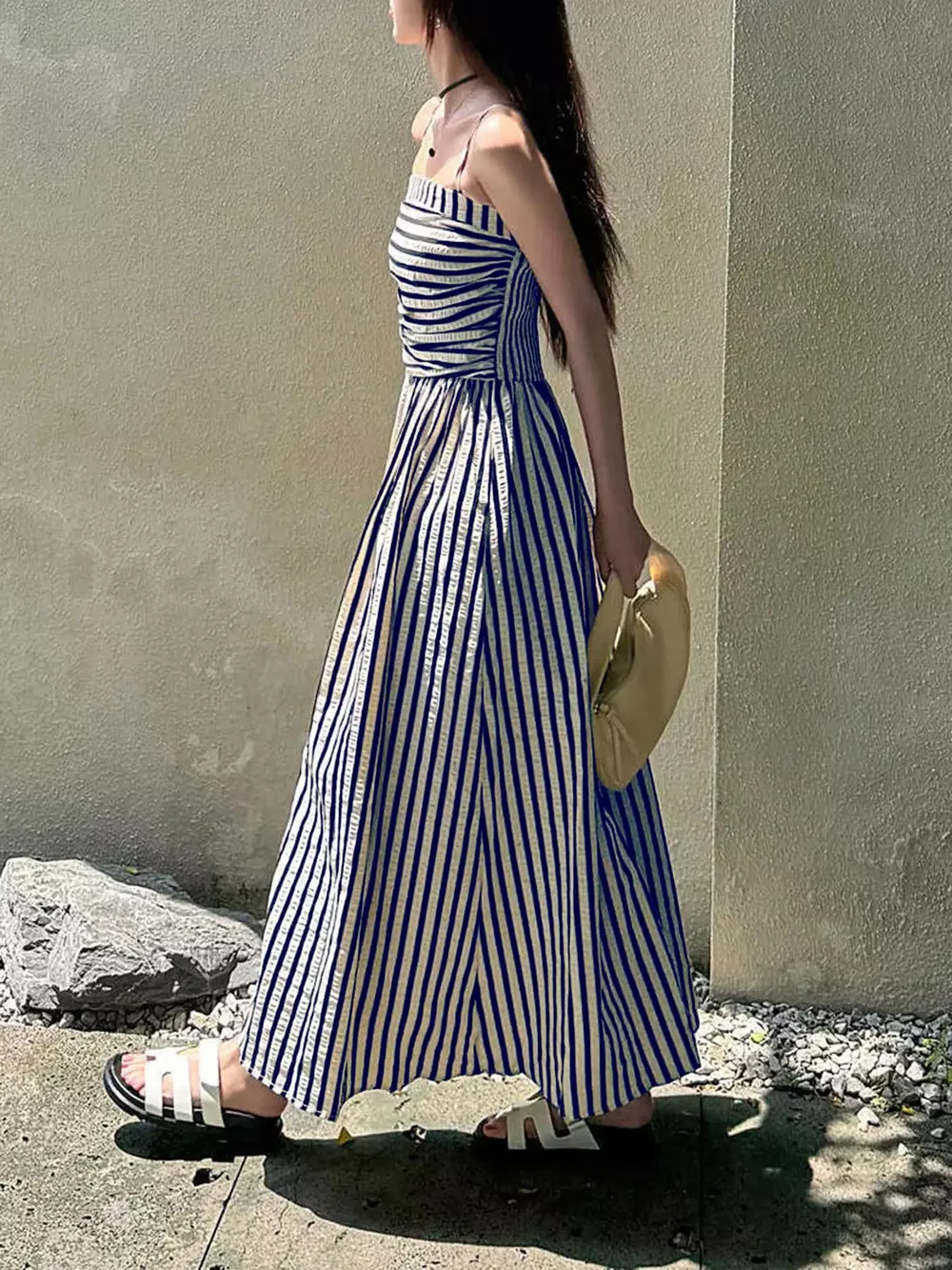 Striped Sleeveless Maxi Dress, image 12