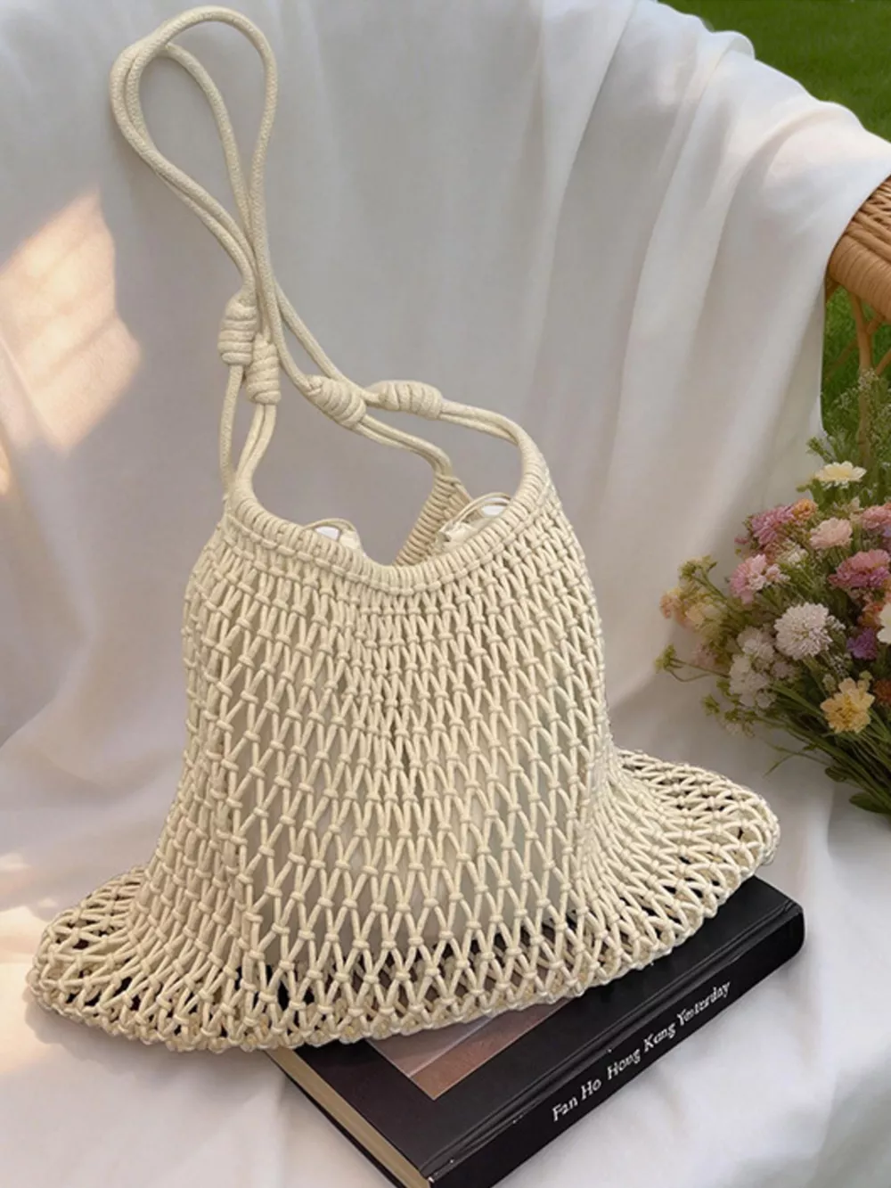 Woven Net Shoulder Bag, image 4