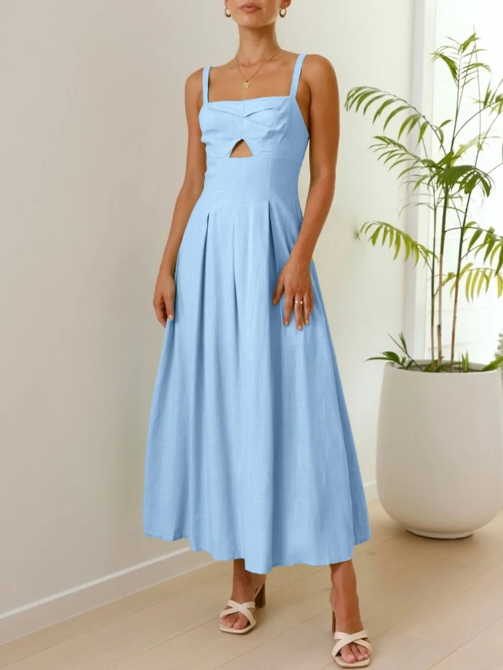 Cutout Square Neck Cami Dress, image 14