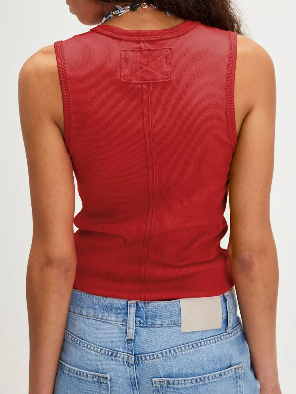 V-Neck Wide Strap Tank, image 19