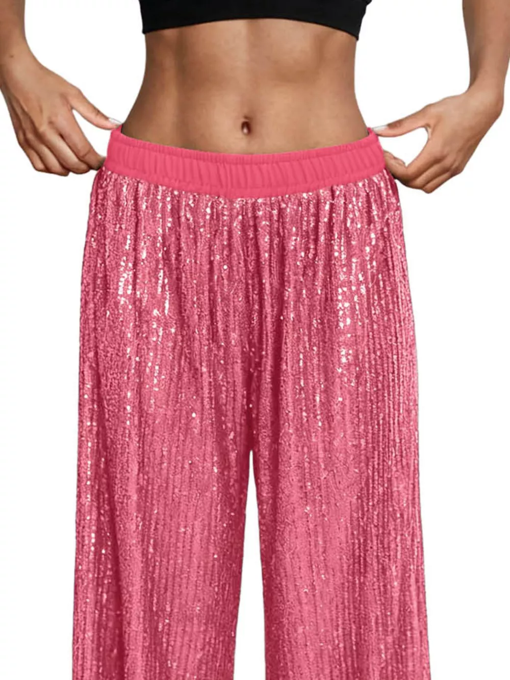 Sequin Wide-Leg Pants, image 11