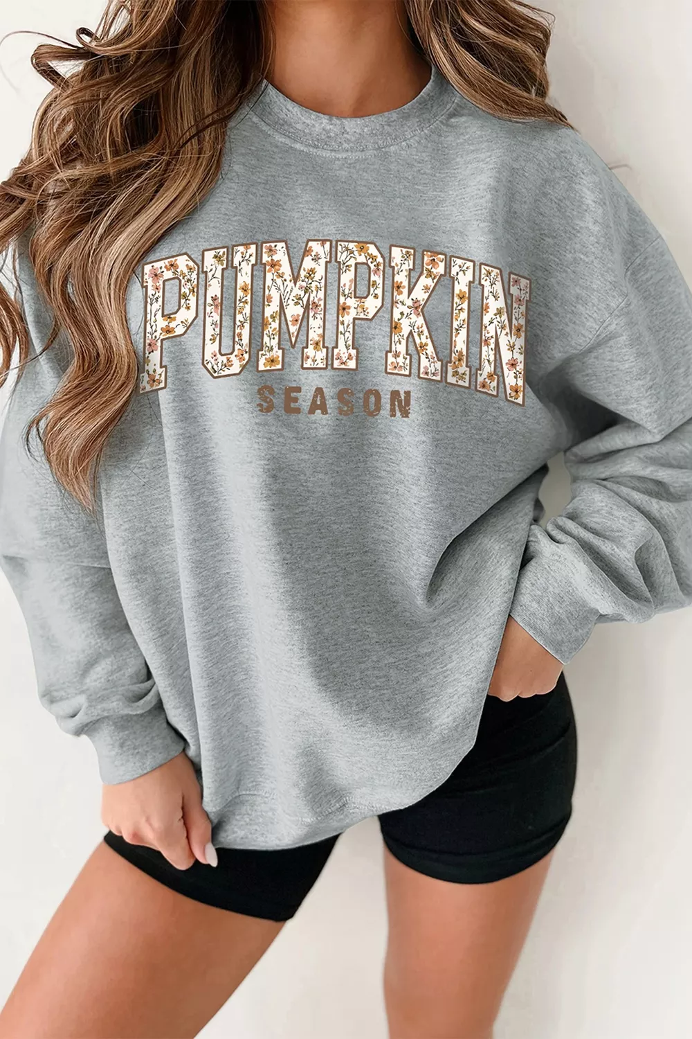 PUMPKIN SEASON Oversized Pullover Sweatshirt, image 4