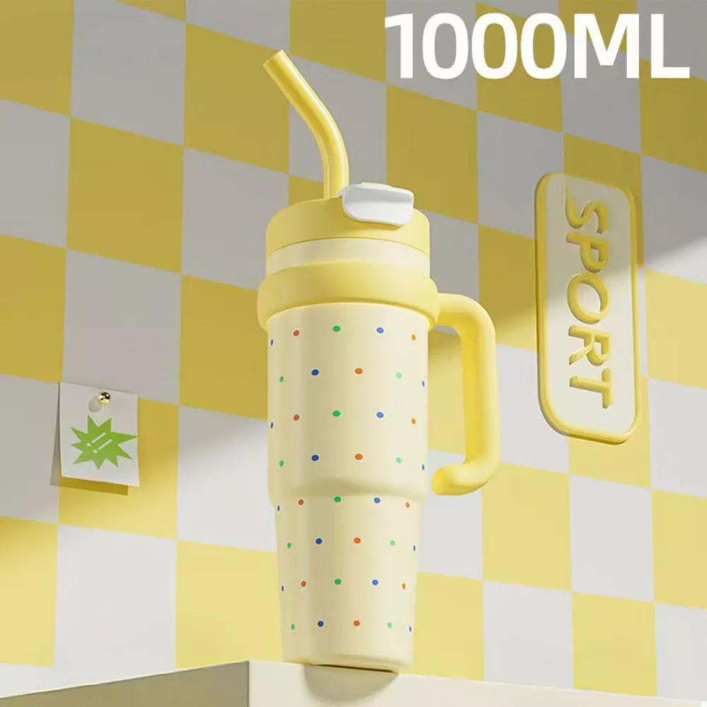 Large Capacity Water Bottle with Straw, image 2