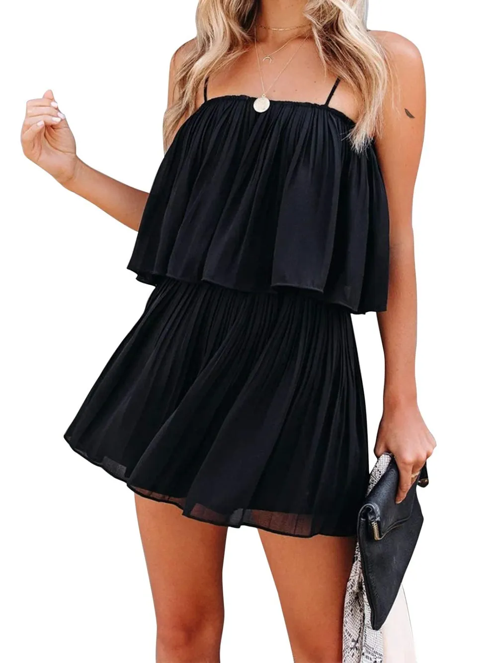 Ruched Spaghetti Strap Romper, image 12