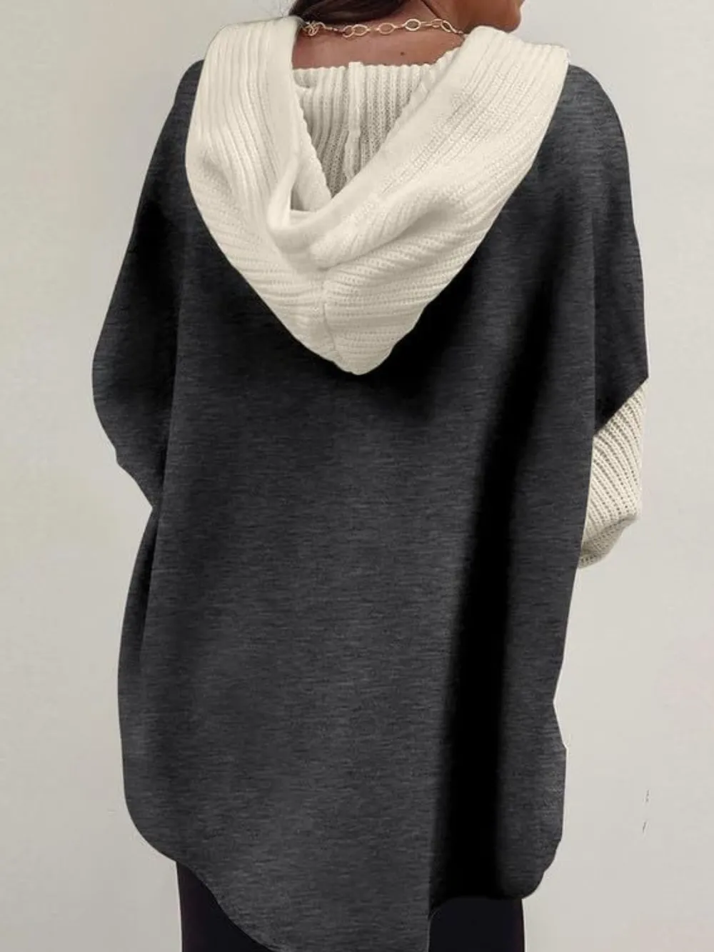 Drawstring Button Front Hoodie, image 12