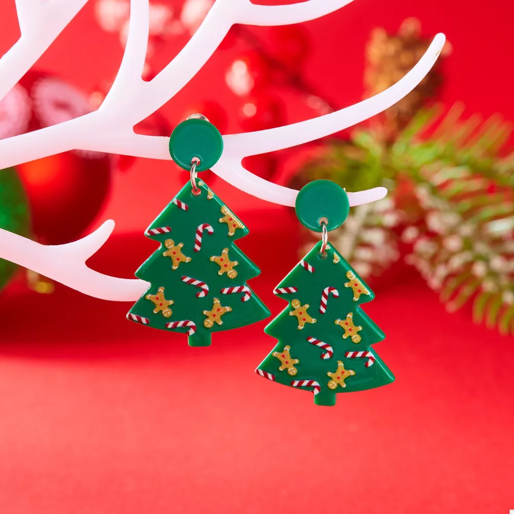 Christmas Tree Drop Earrings, image 3