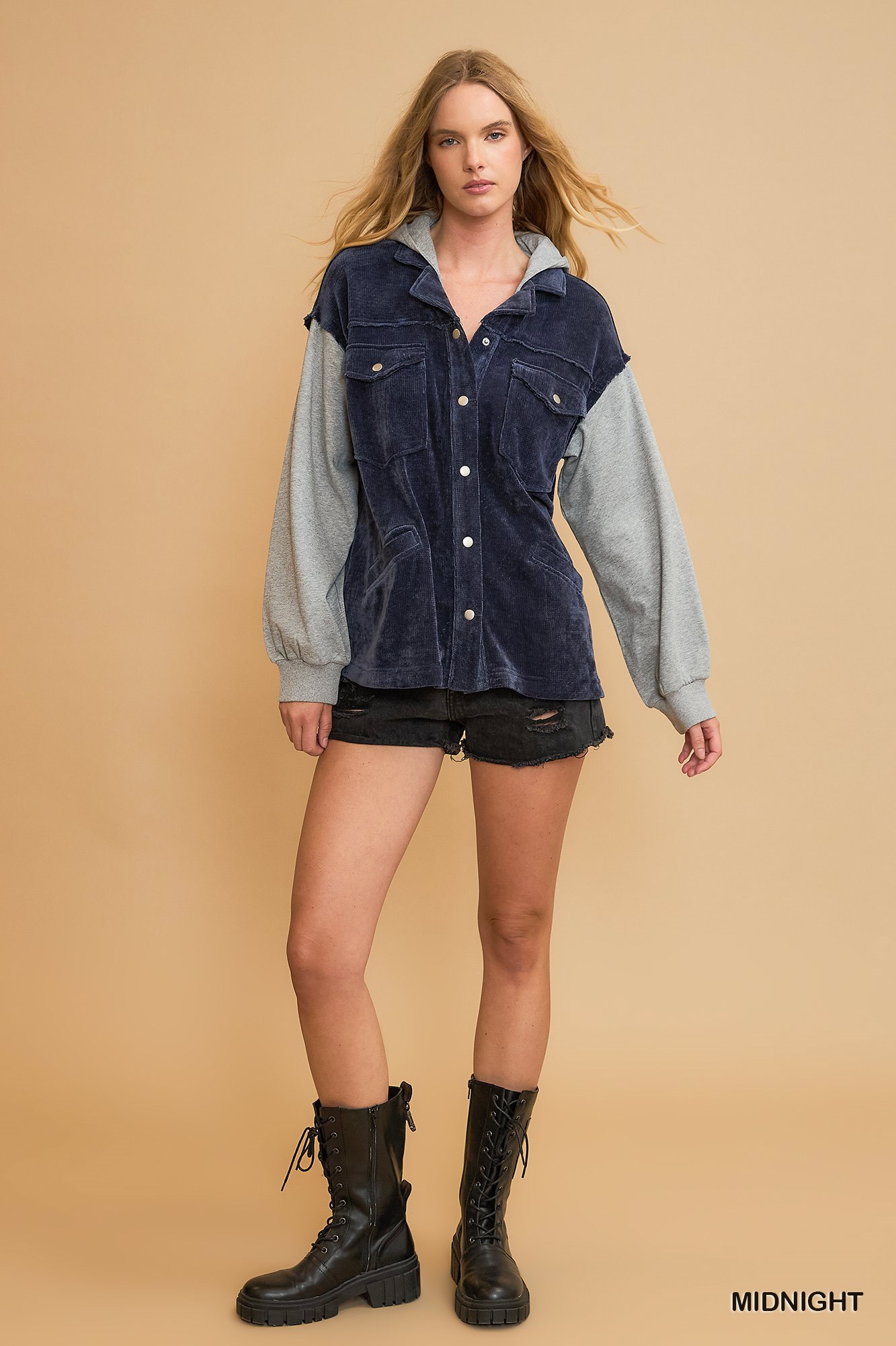Contrast Hooded Chenille Jacket, image 3