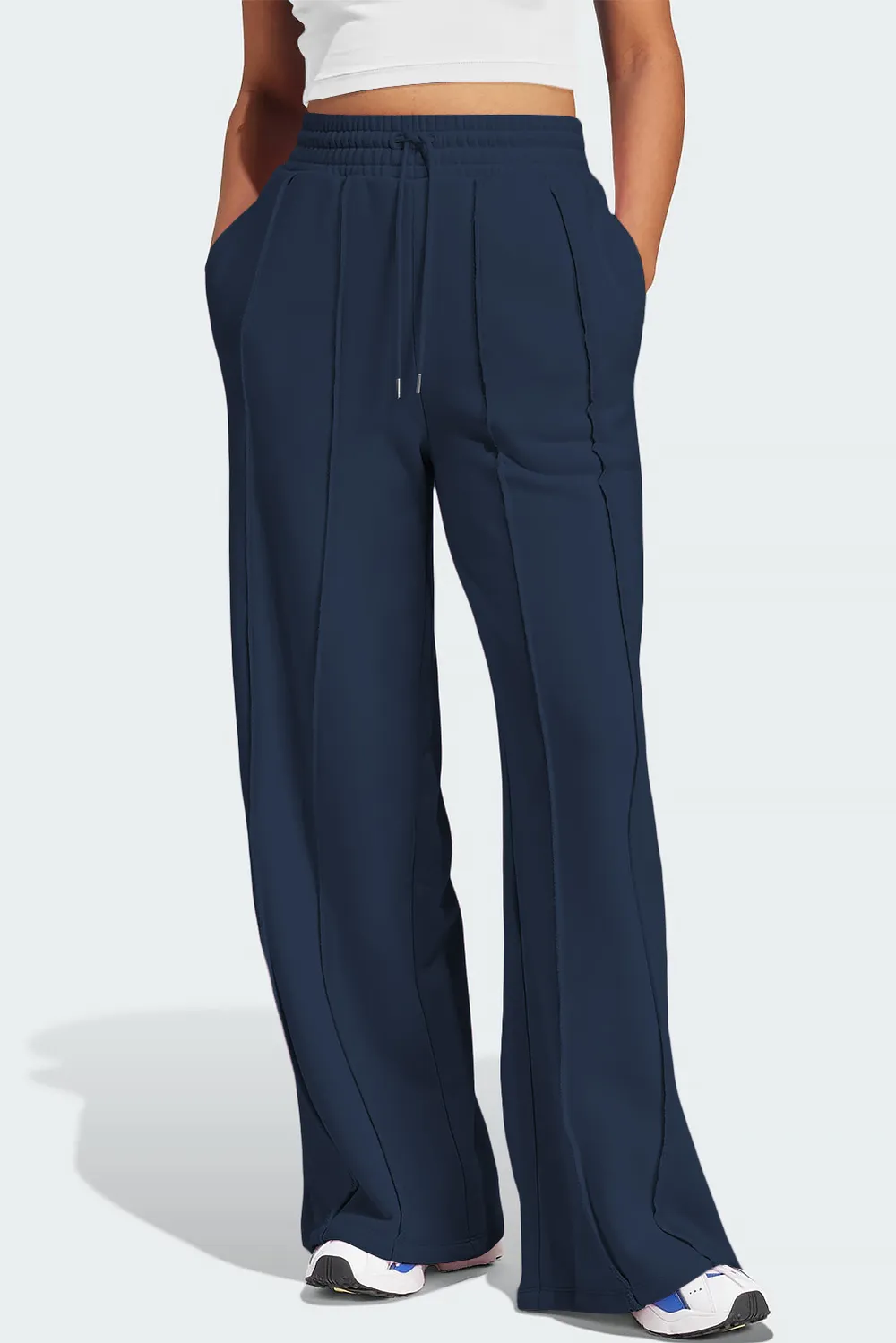 Drawstring Wide Leg Active Pants, image 7